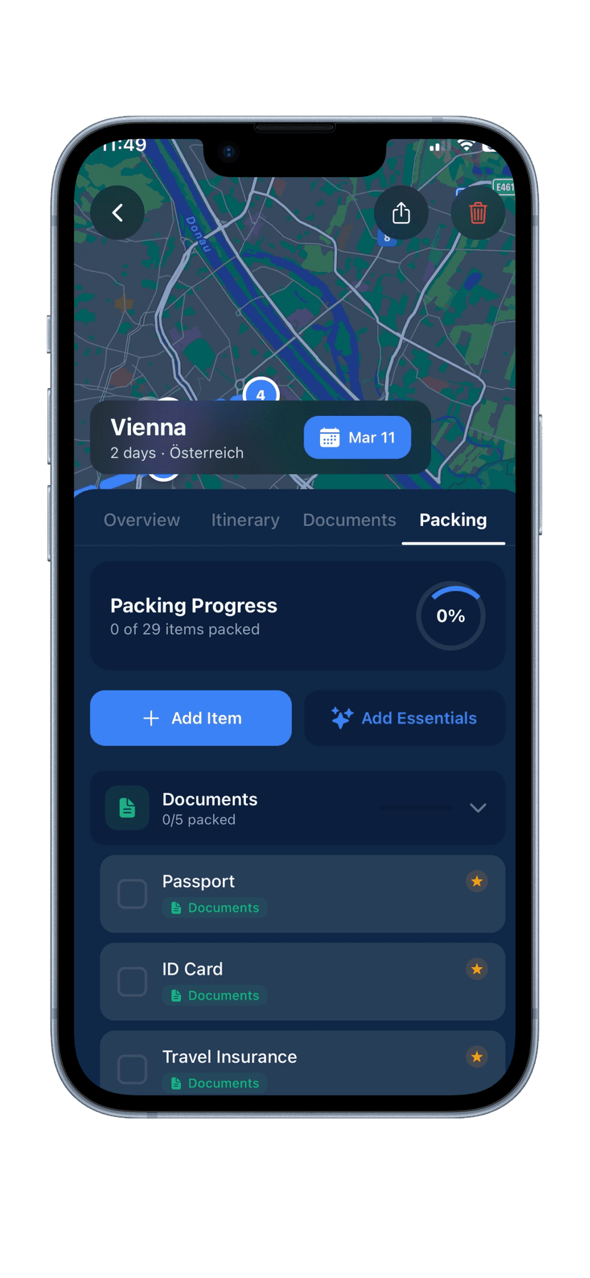 Never Forget What to Pack